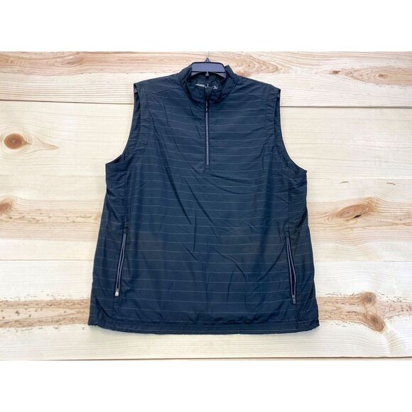 Antigua Vest Mens Large Gray Windbreaker Jacket Pullover Golf Tatum Ranch - Picture 1 of 15